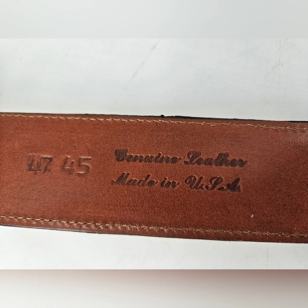 Custom NAVY Blue GOLD RED Genuine Leather Interchangeable BELT STRAP sz 45